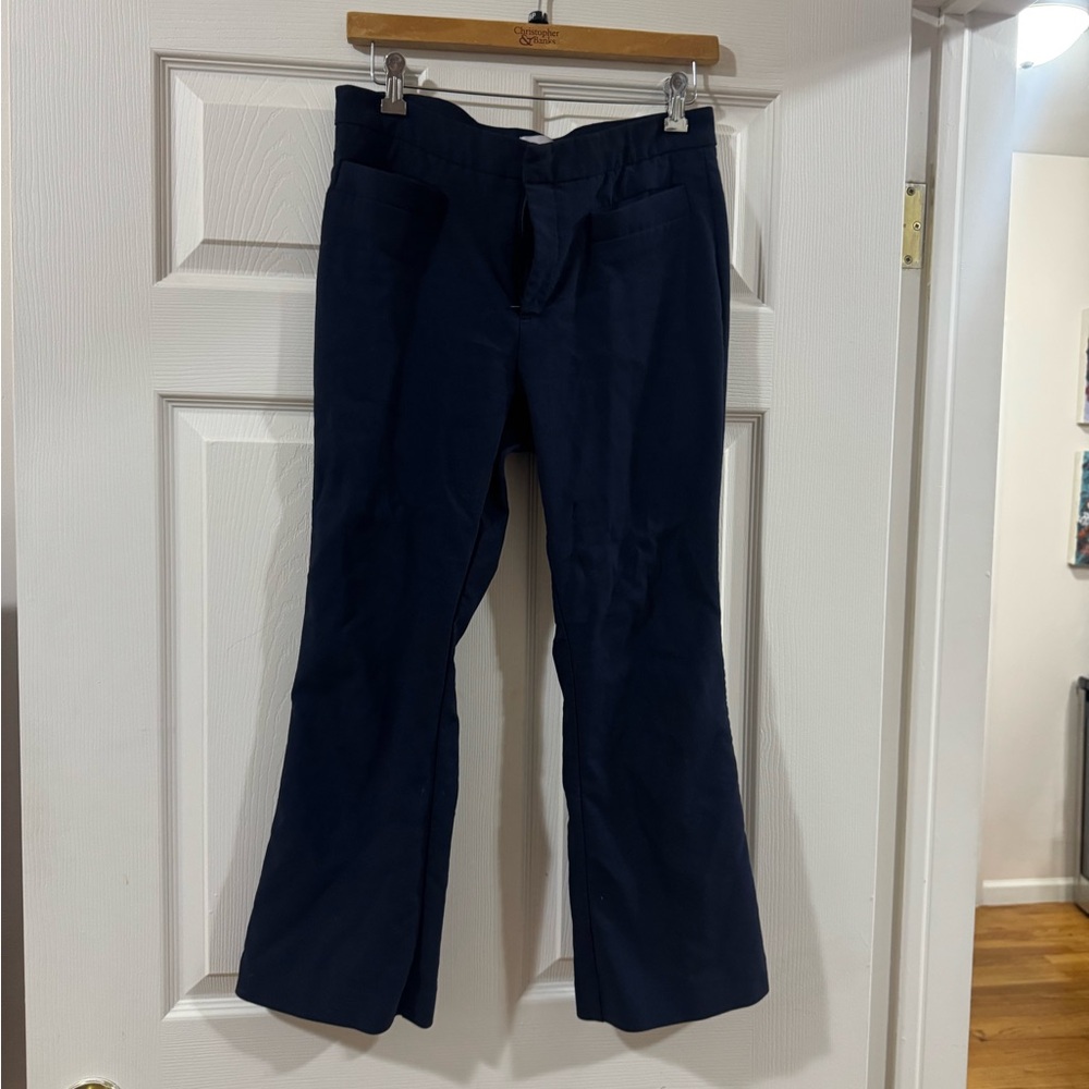 Mango Navy Blue Boot Cut Pants